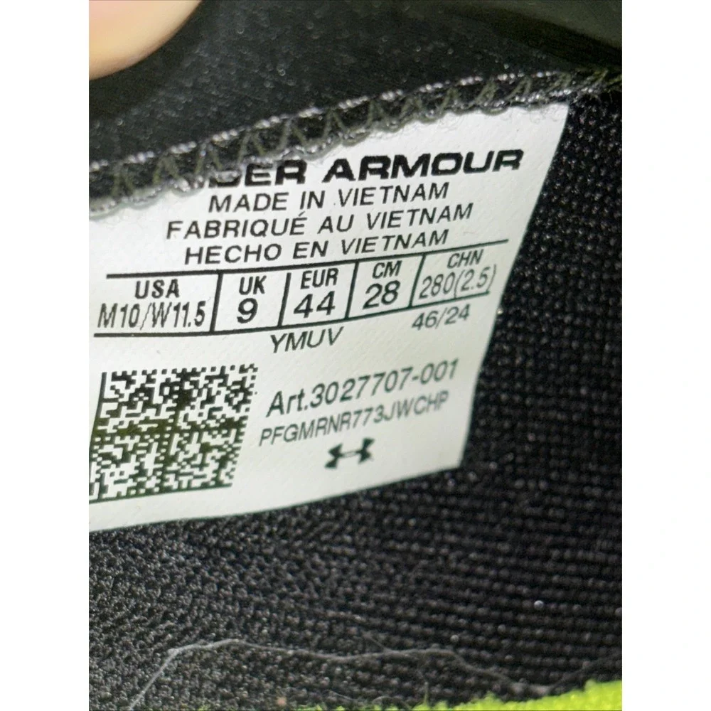 Under Armour Magnetico Select 4 FG Cleats Men Sz10, Black Yellow Molded
